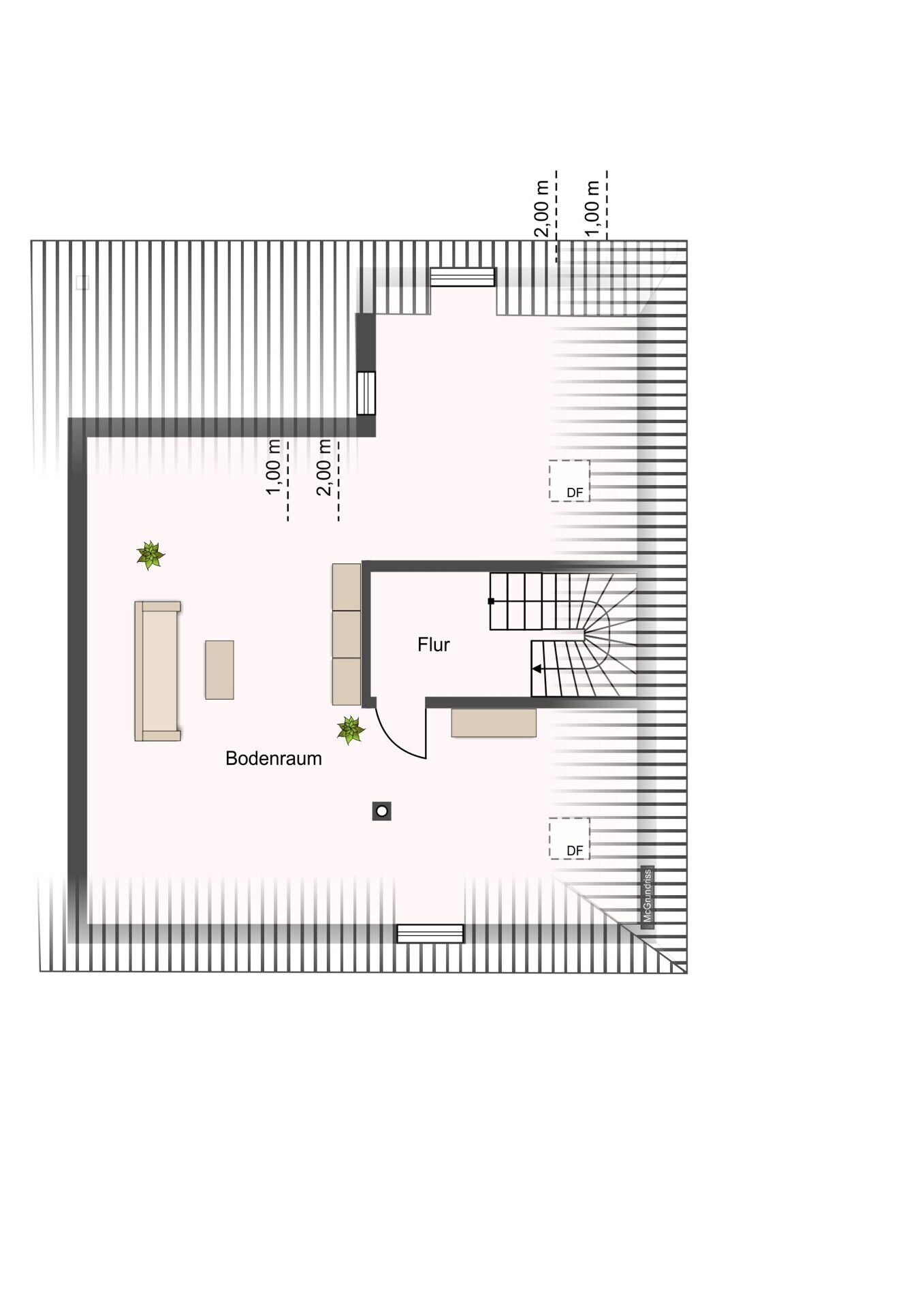 Grundriss Spitzboden
