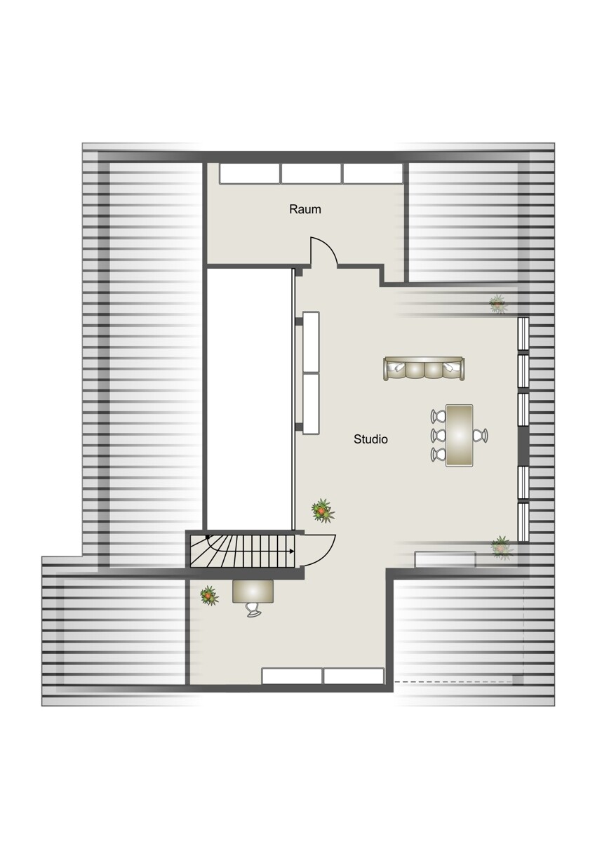 Grundriss Dachstudio