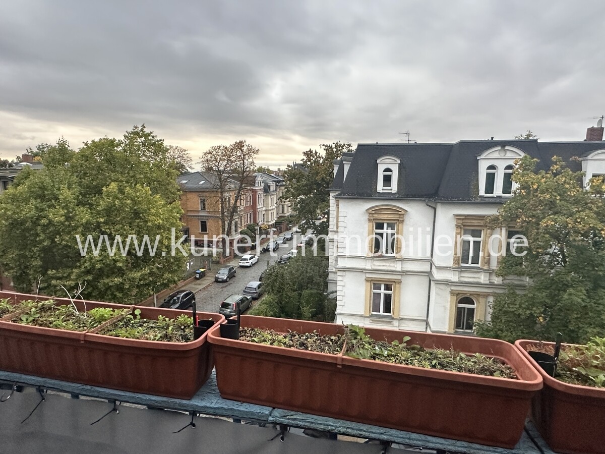 Blick vom Balkon