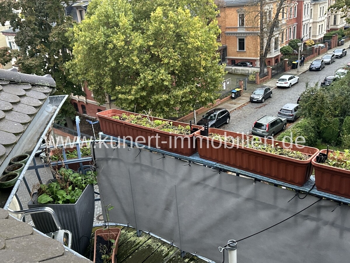 Blick vom Balkon