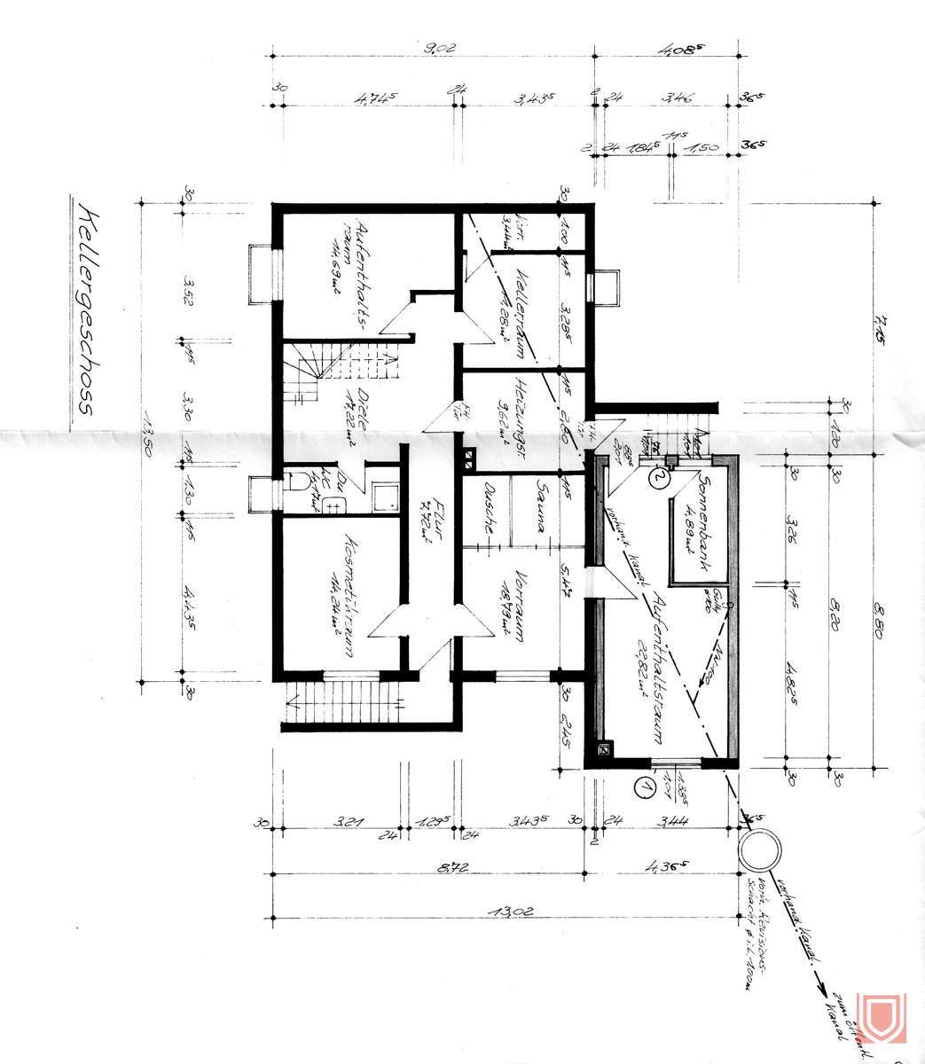Grundriss KG mit Anbau