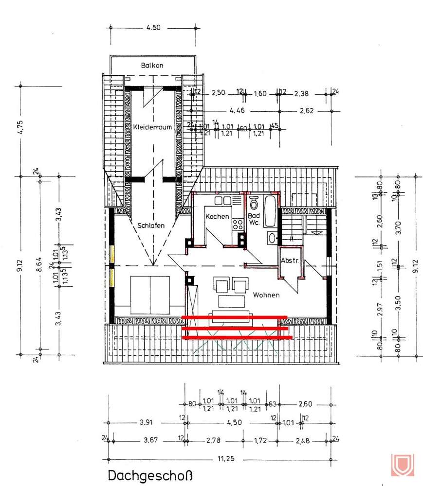 Grundriss DG Nutzfläche