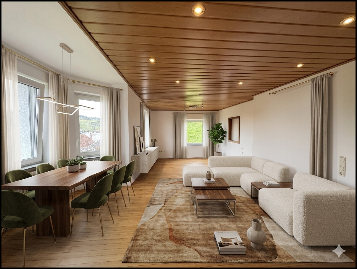 Wohnzimmer digital eingerichtet