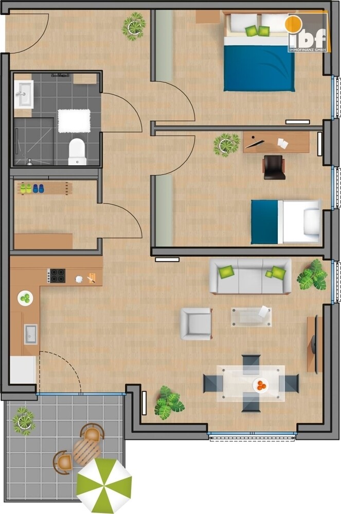 Grundriss WE 20 Haus 2.2 Alsdorf am Weiher