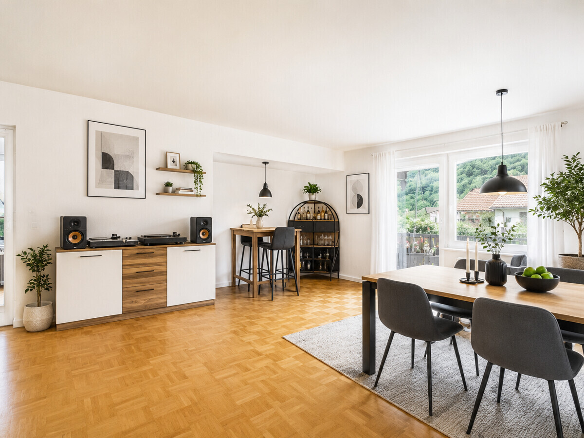 Wohn/Esszimmer visualisiert
