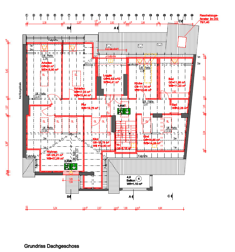 genehmigter grundriss obere Etage