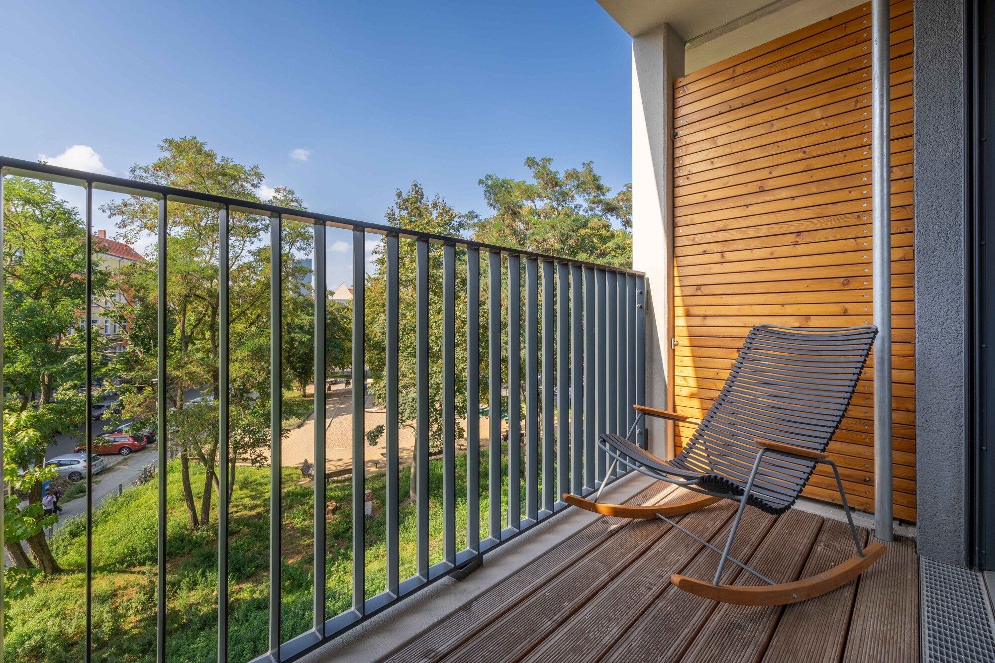 Balkon mit Blick ins Grüne