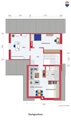 Einfamilienhaus  Beckingen-Erbringen Dachgeschossplan