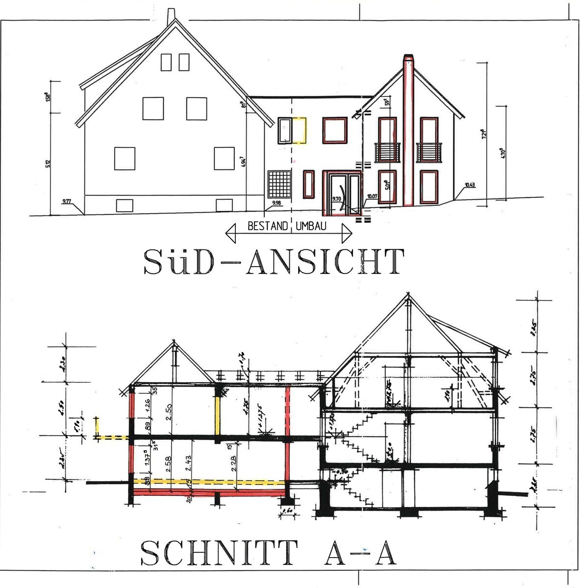 Ansichten + Schnitt