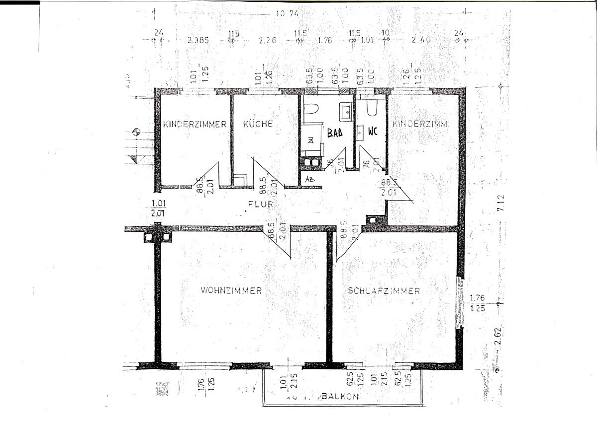 Grundriss des Wohnung