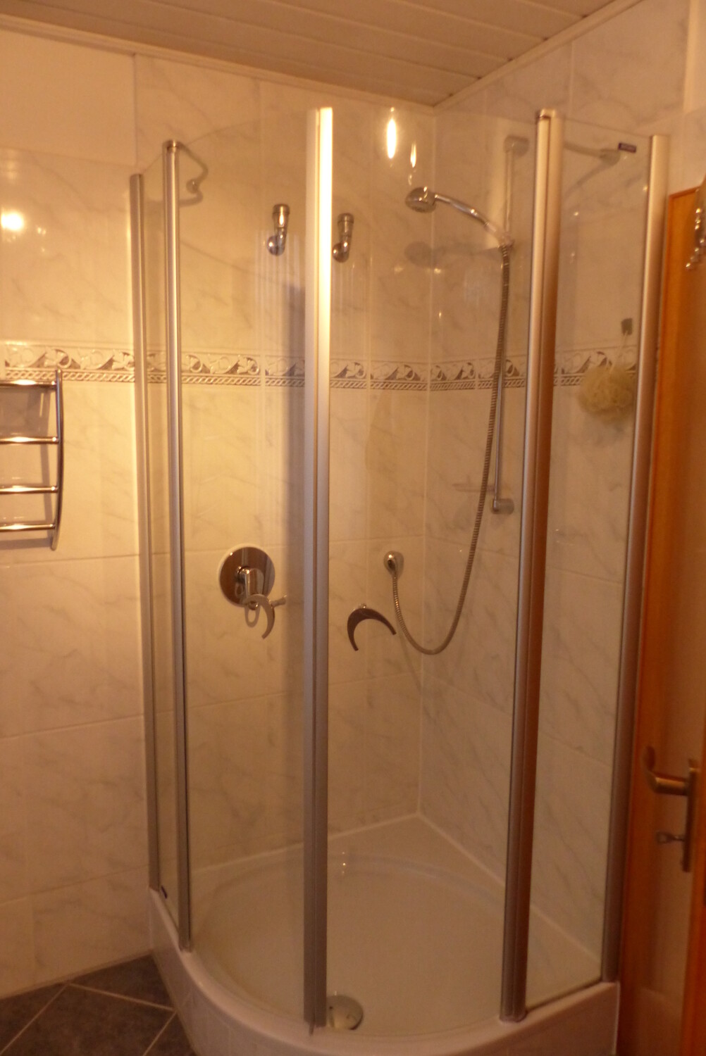 EFH Dusche im Badezimmer