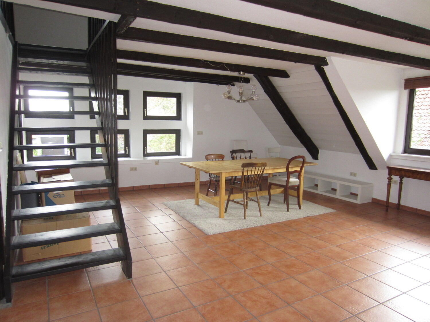 Treppe zum Schlafraum