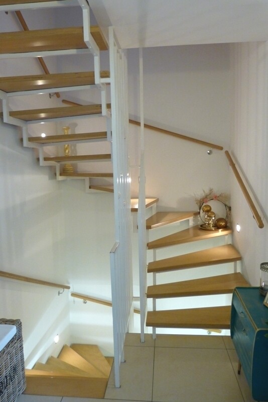 Treppe mit Buchestufen