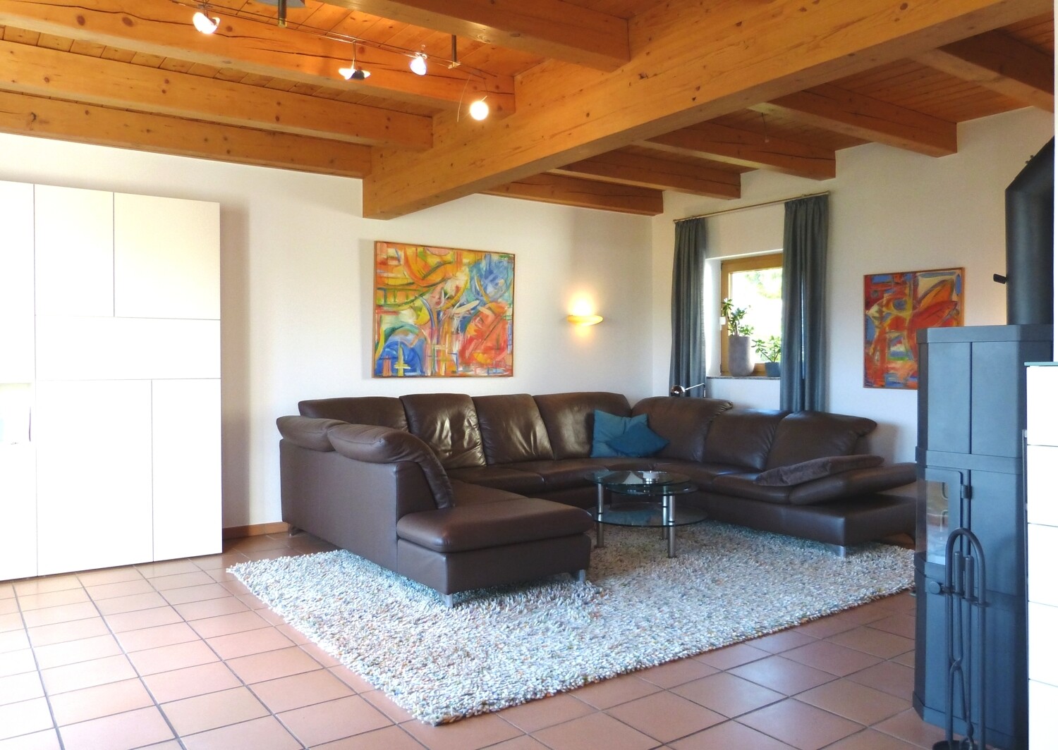 Wohnbereich mit Kaminofen