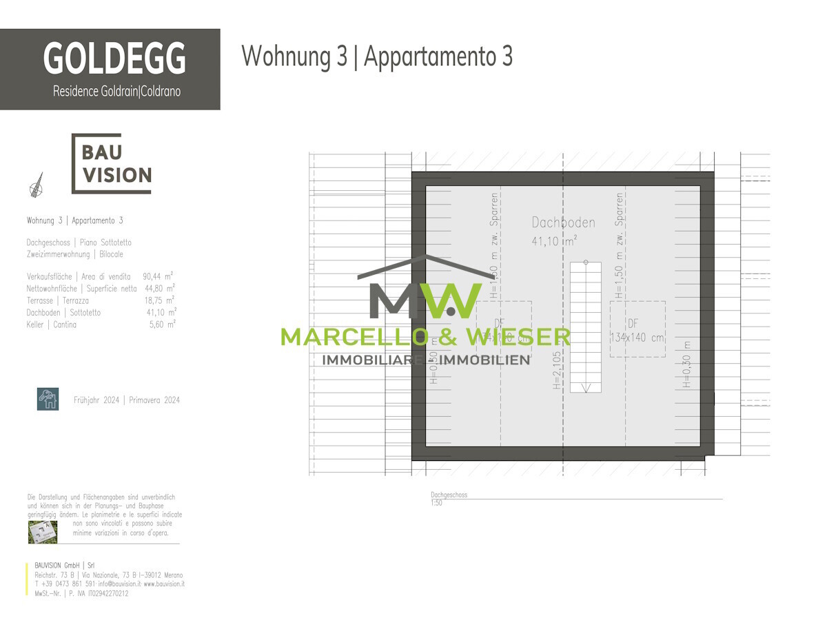 Dachgeschoss|Piano Sottotetto