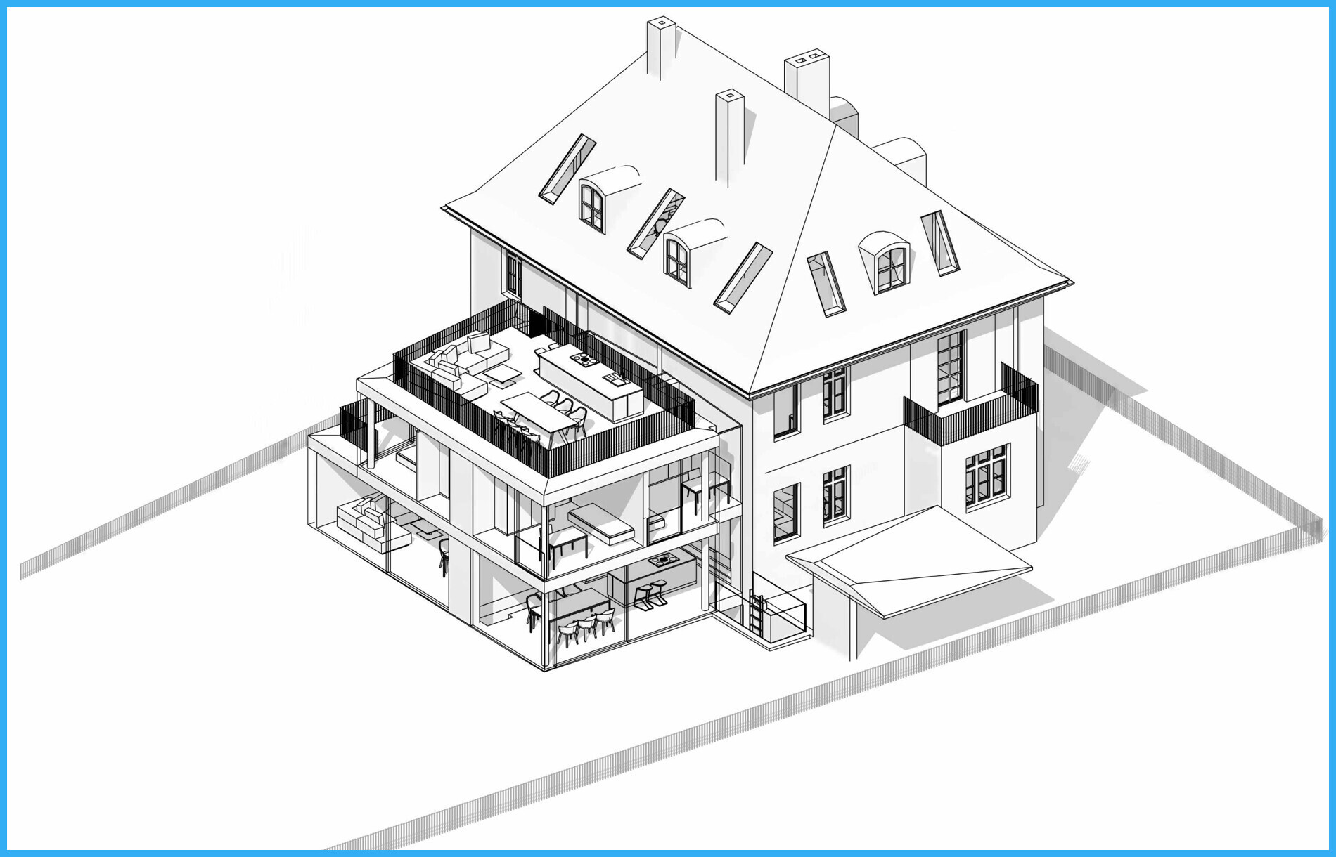 Vogelperspektive Süd-West