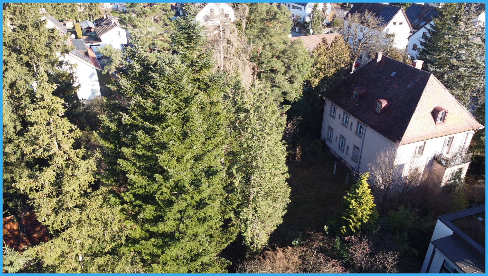 Blick übers Grundstück