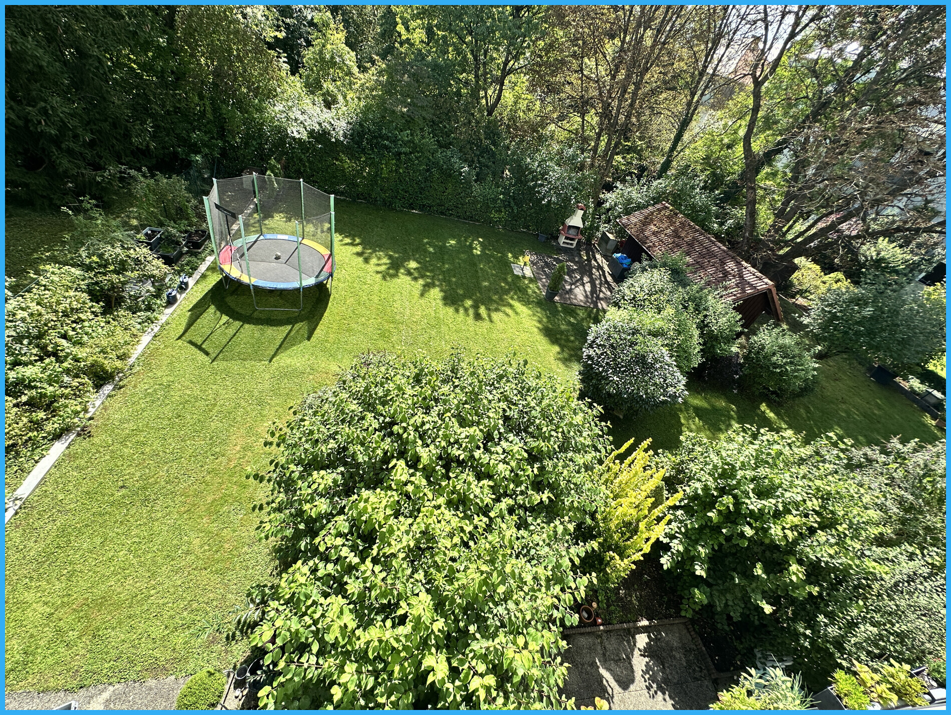 Blick zum Gemeinschaftsgarten