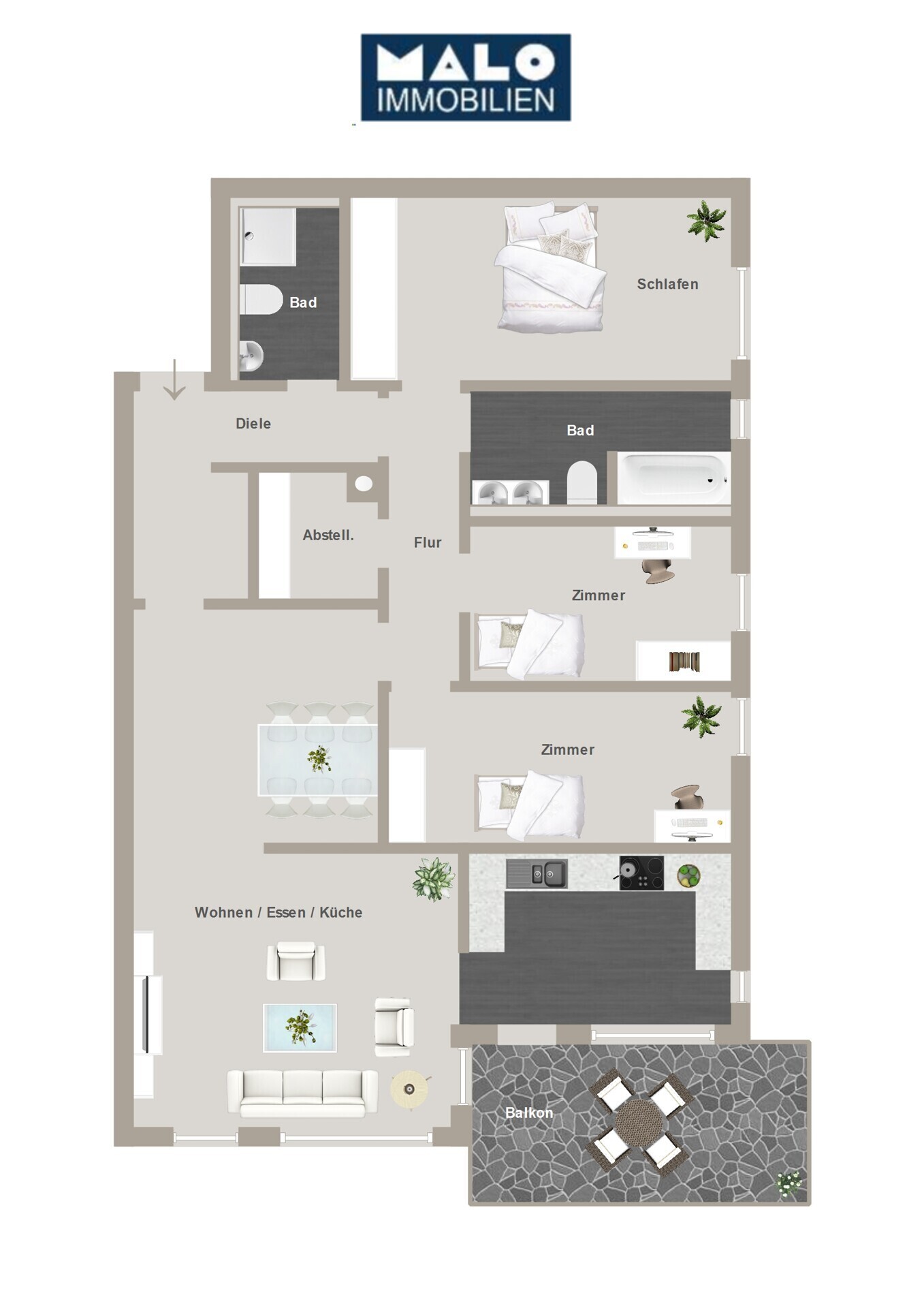 Grundriss ETW WE14