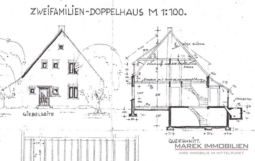 Ansicht und Querschnitt