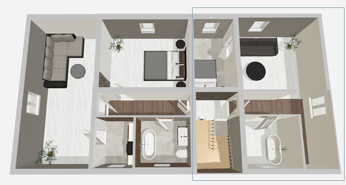 Grundriss 35 m²