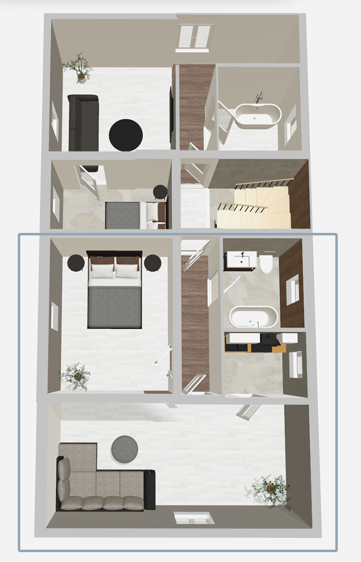 Grundriss 55 m²