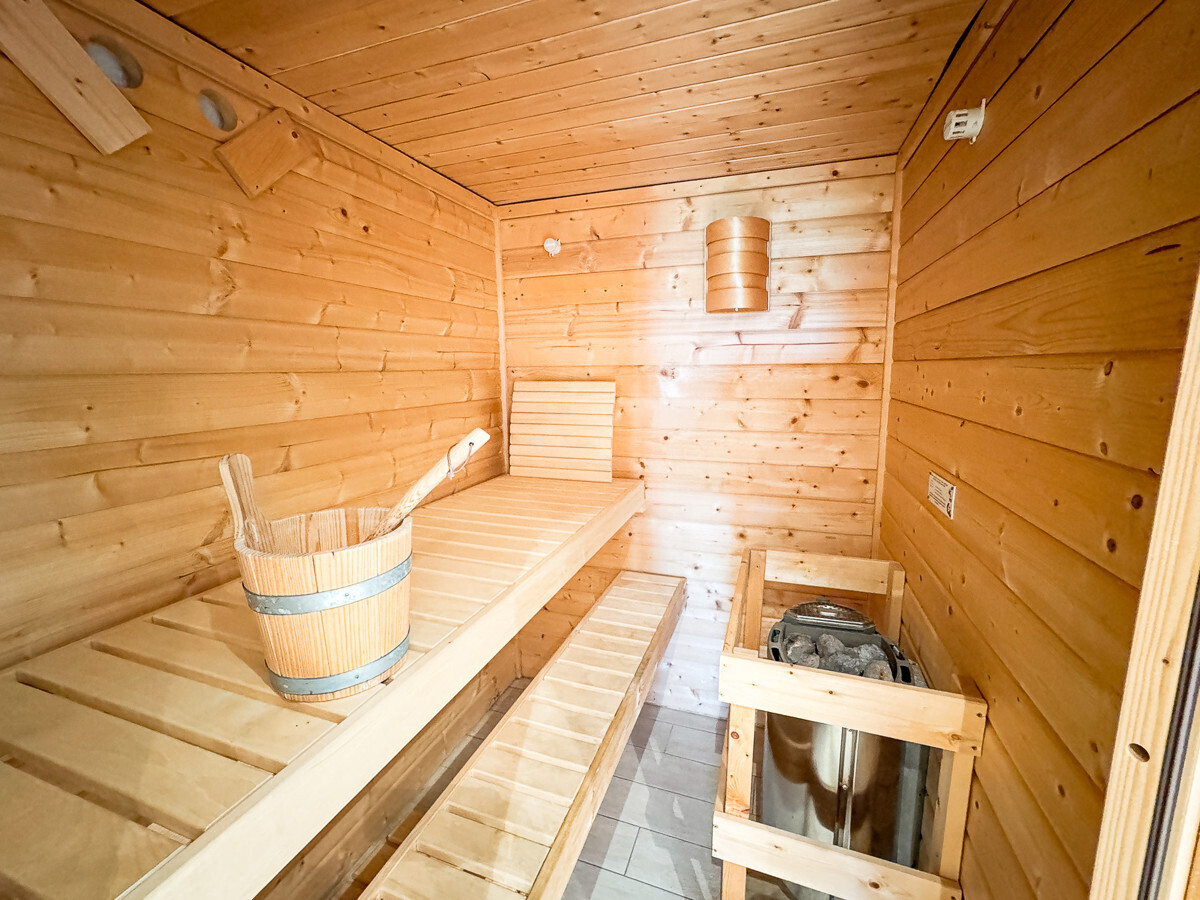 Ein Blick in die Sauna