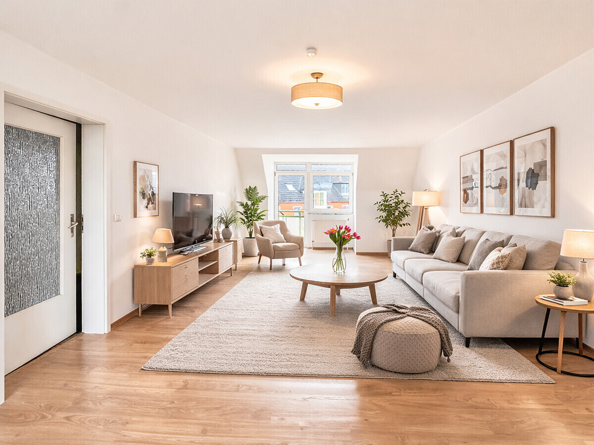 Mögliche Wohnzimmer-Gestaltung // KI-generiert