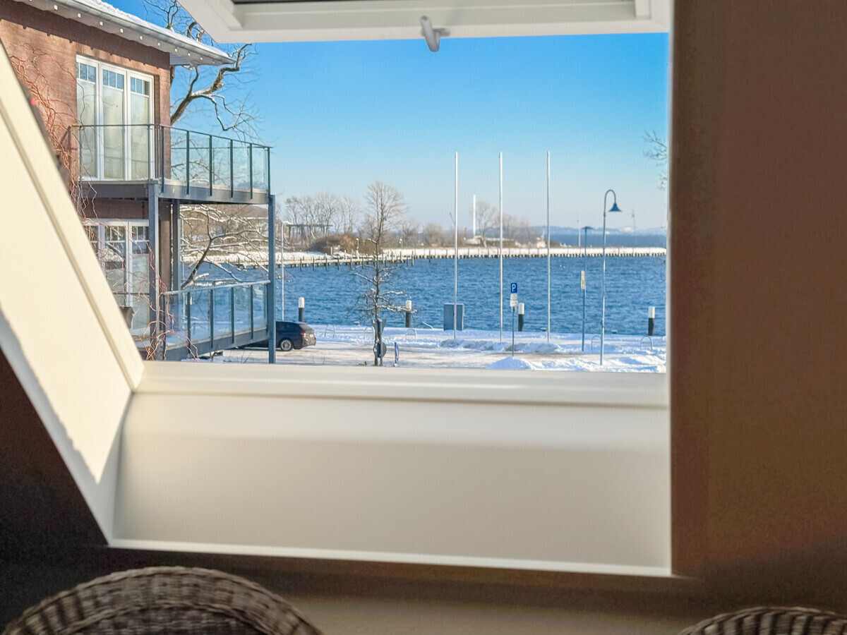 Der Blick zum Hafen