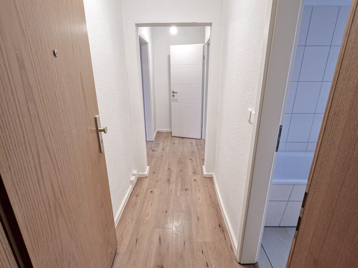 Ein bereits sanierter Eingangsbereich