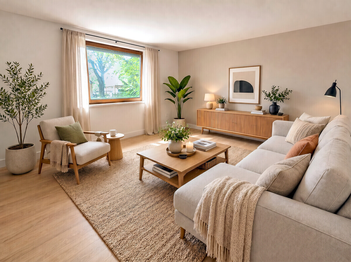 Ein mögliches Wohnzimmer // KI generiert