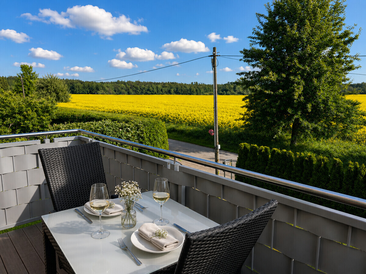Blick vom Balkon
