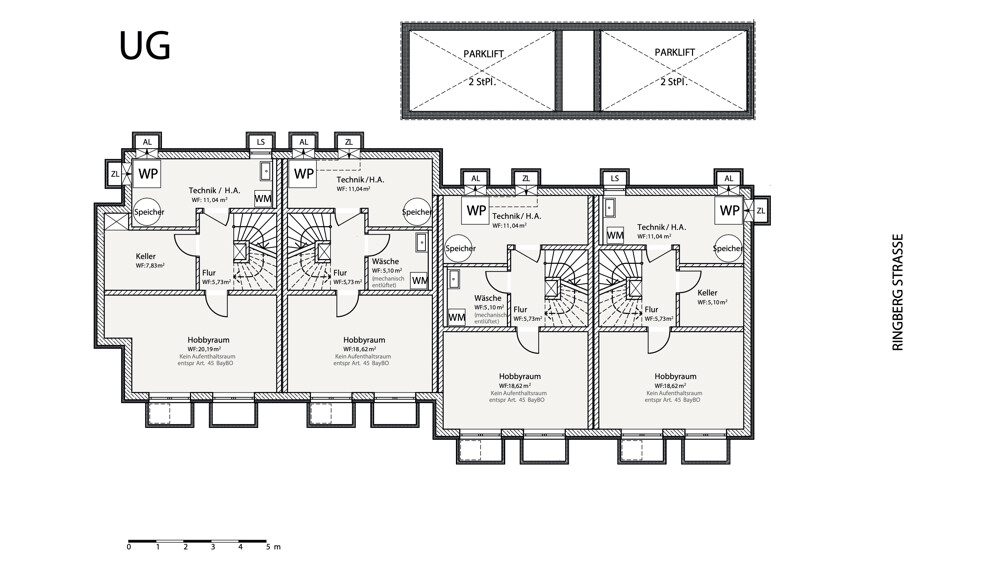 Grundriss  Haus 1-4 UG