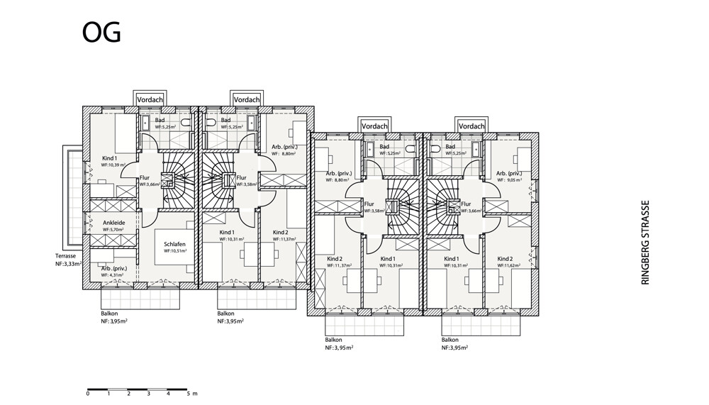 Grundriss Haus 1-4 OG