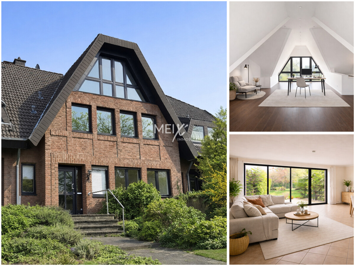 Reihenmittelhaus mit integrierter Garage und Garten