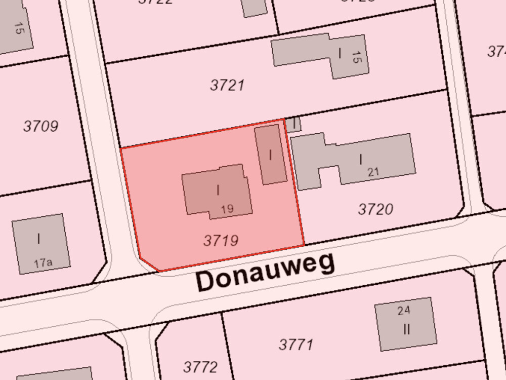 Liegeschaftskarte Donauweg