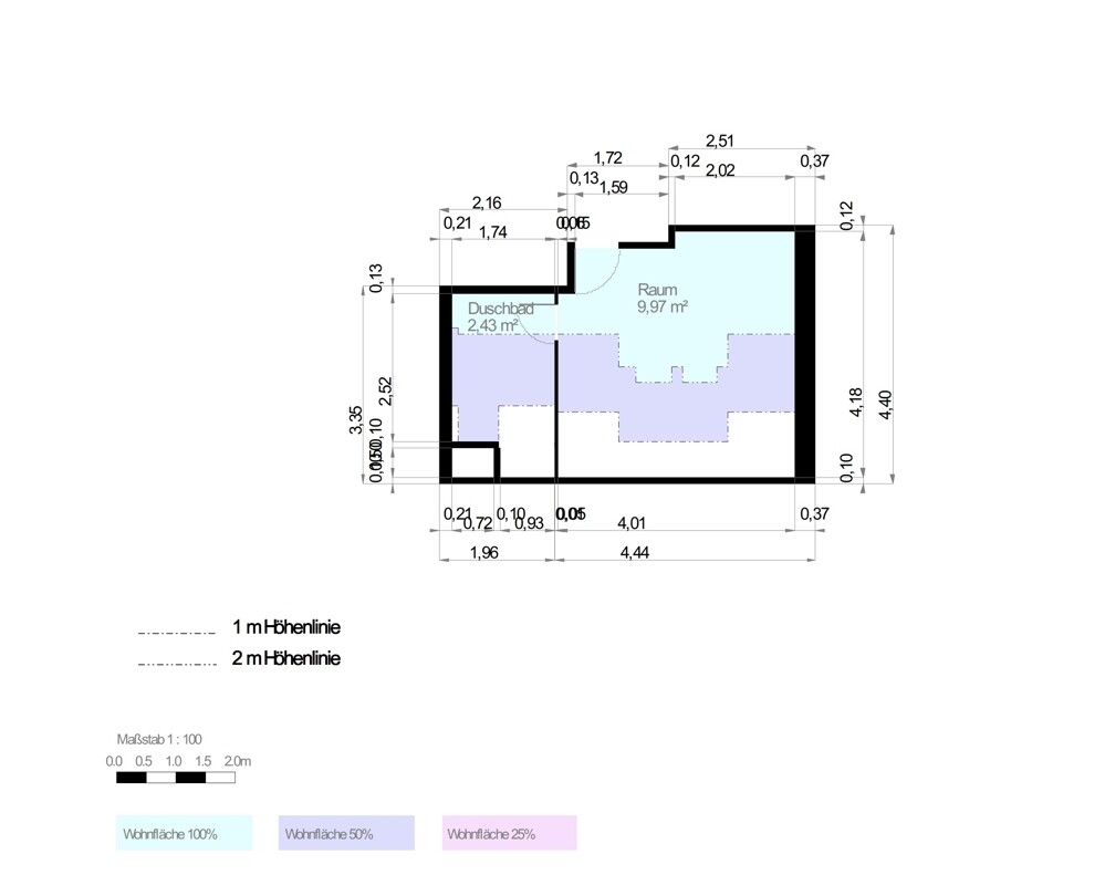 Grundriss höher gelegenes Obergeschoss