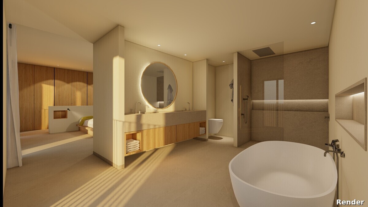 19 Render Master Bathroom