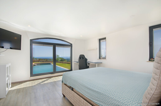 Schlafzimmer mit Ausblick