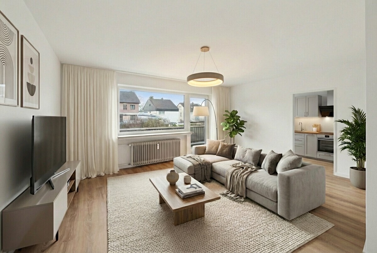 Visualisierung | Wohn- und Küchenbereich