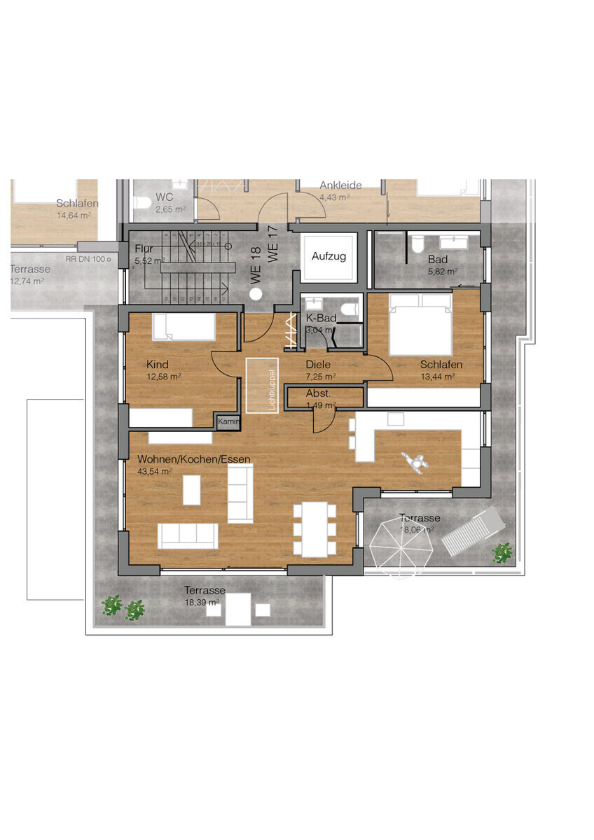 Grundriss (Wohnung 18)