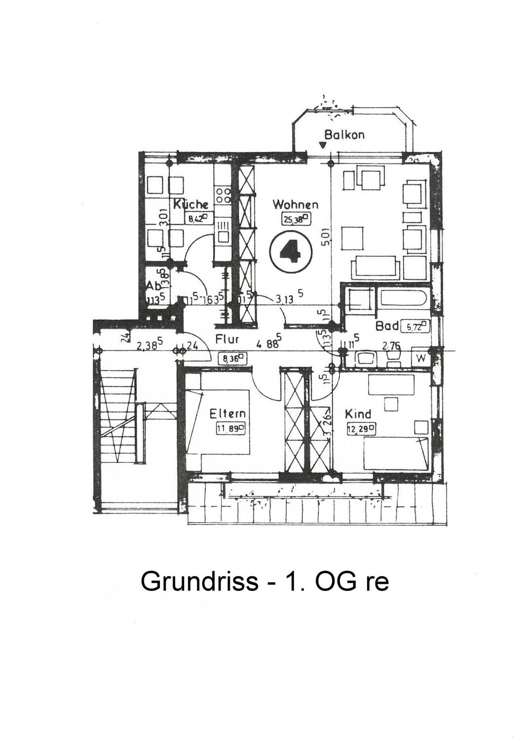 Grundriss - 1. OG re