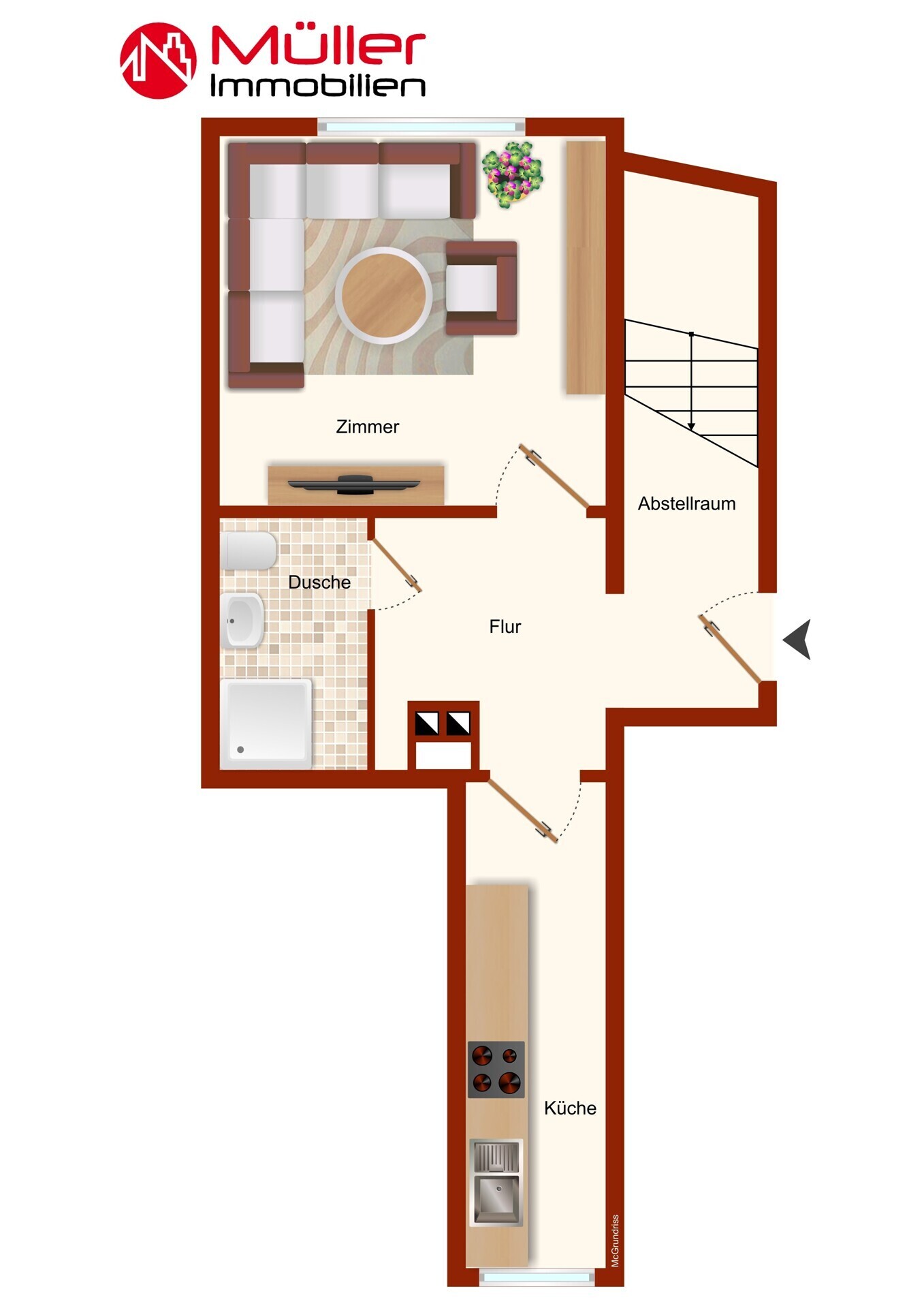 EG Appartement 32 m²