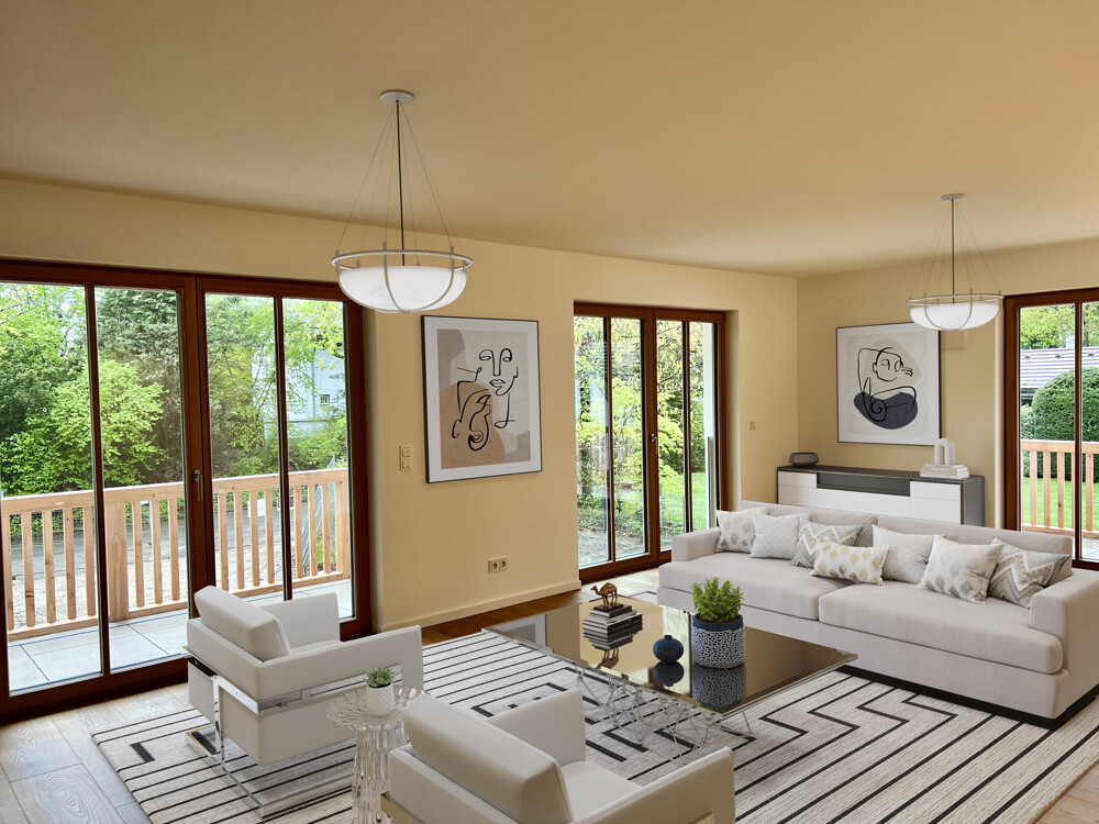 Wohnzimmer aus Sicht des Illustrators