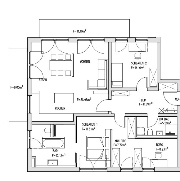 Grundriss Wohnung 4