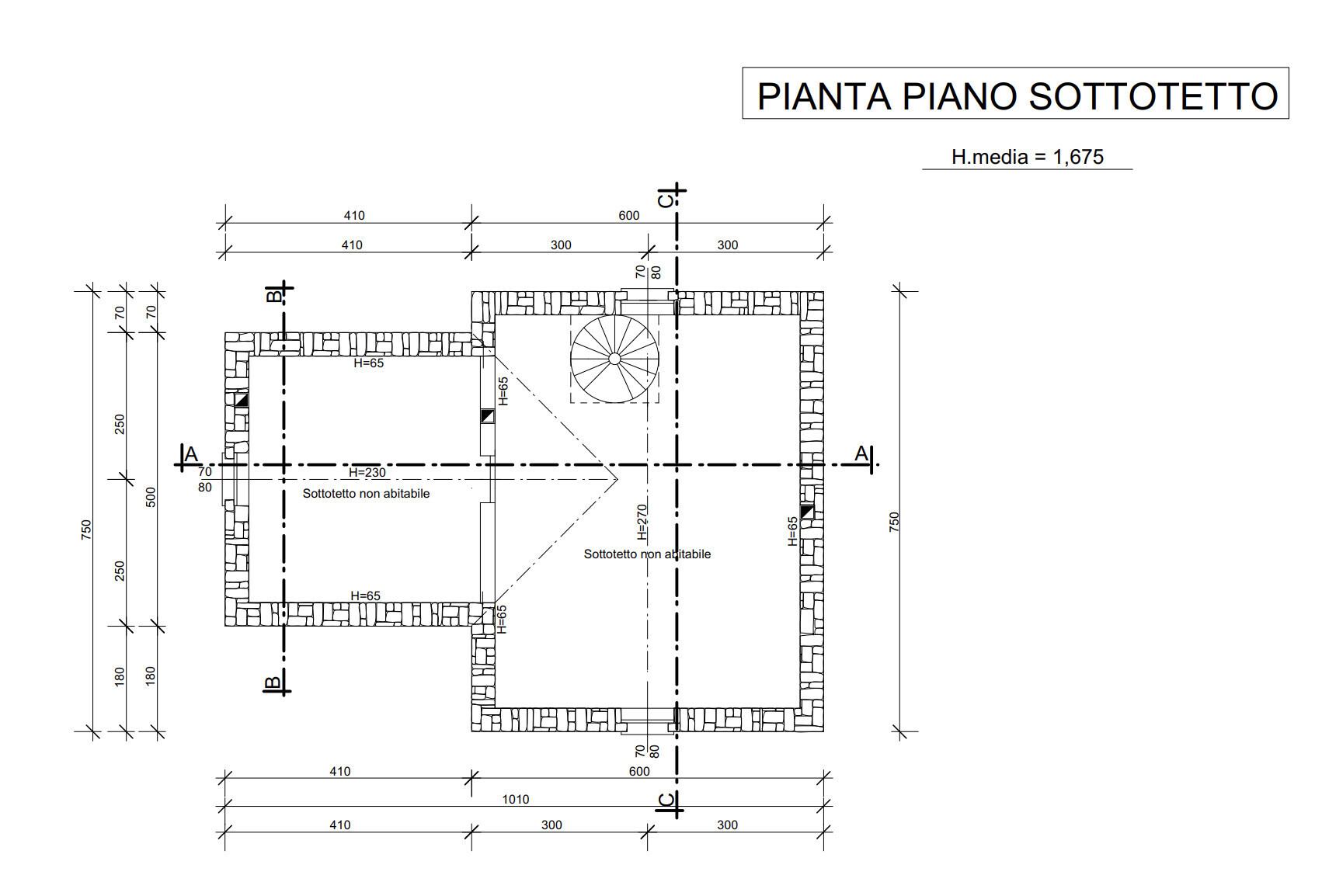 PLANIMETRIA SOTTOTETTO