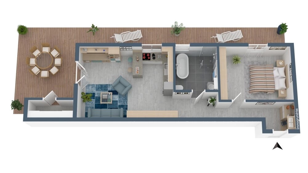 Grundriss der Wohnung