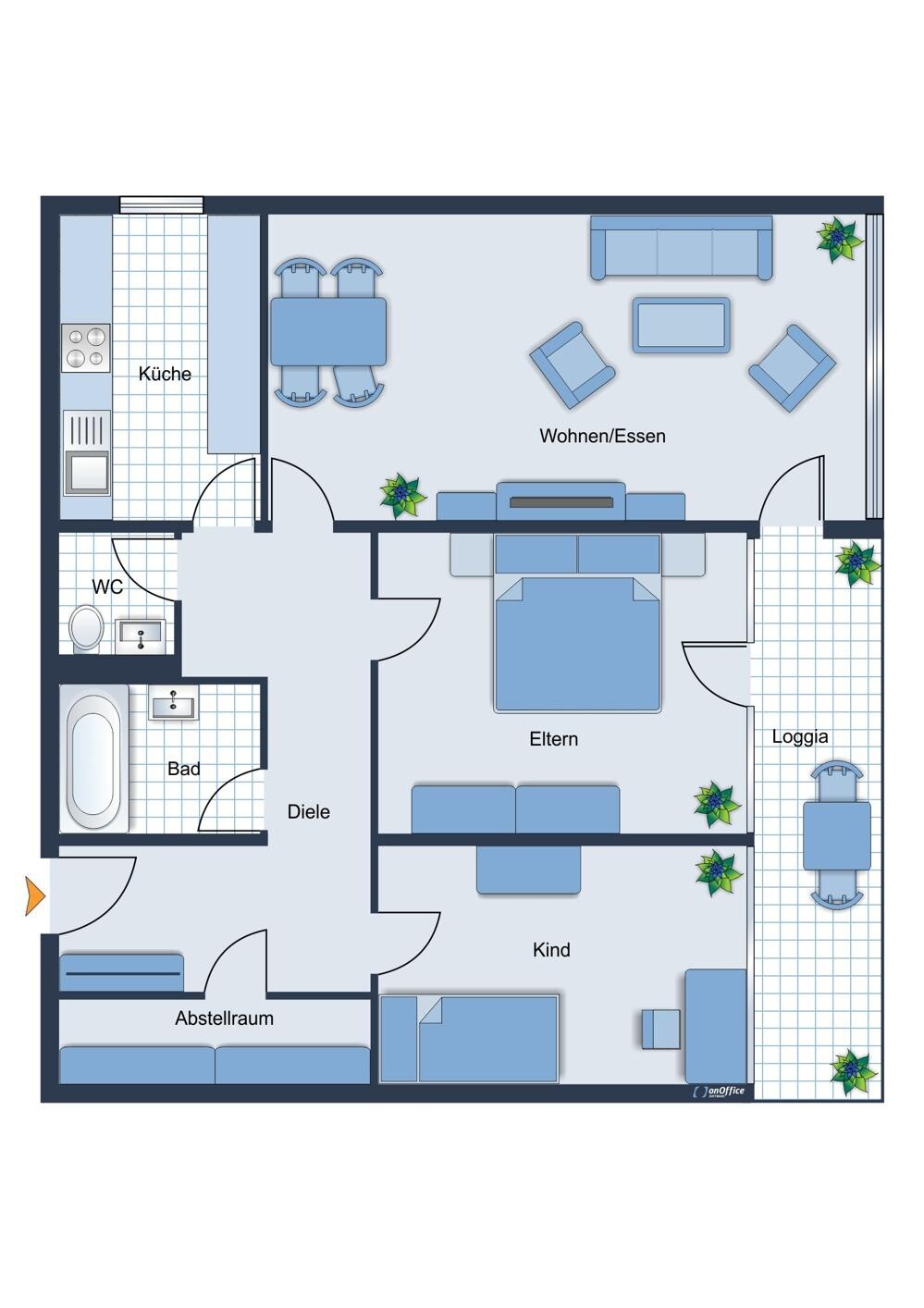 Grundriss zur Wohnung