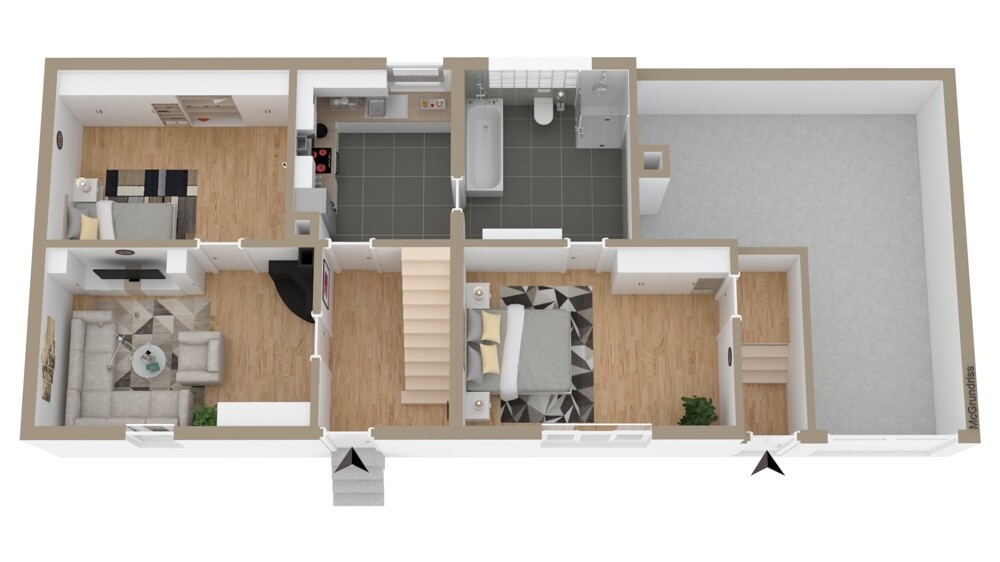 Visualisierter Grundriss