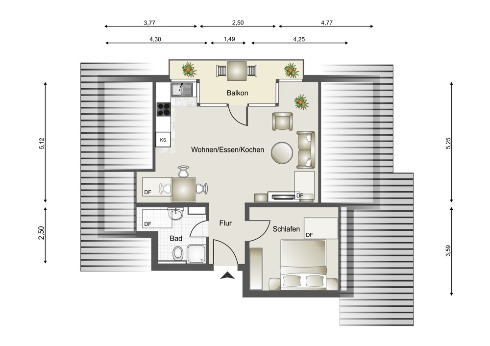 Grundriss Wohnung